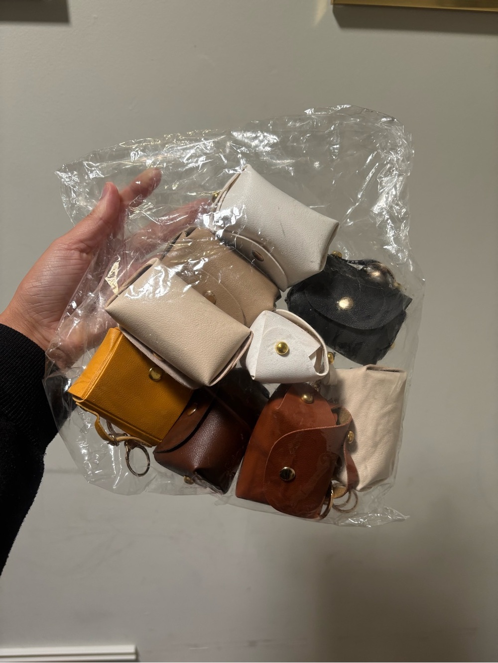 Mini Bag Keychains - Assorted Neutral Colors